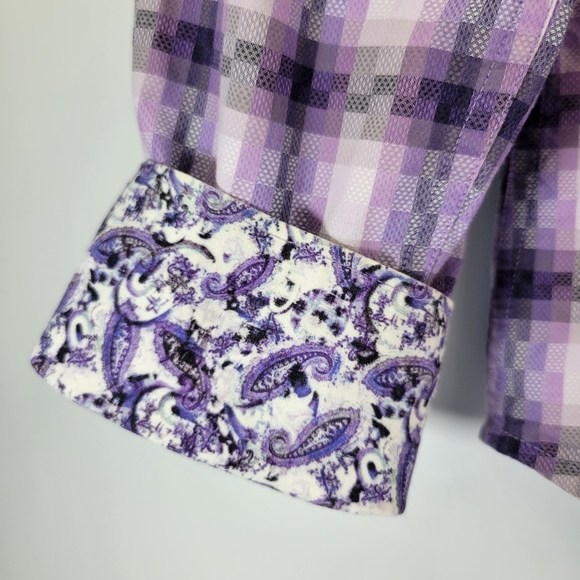 Robert Graham Mens Shirt Size XL Button Up Long Sleeve Flip Cuff - Picture 13 of 13